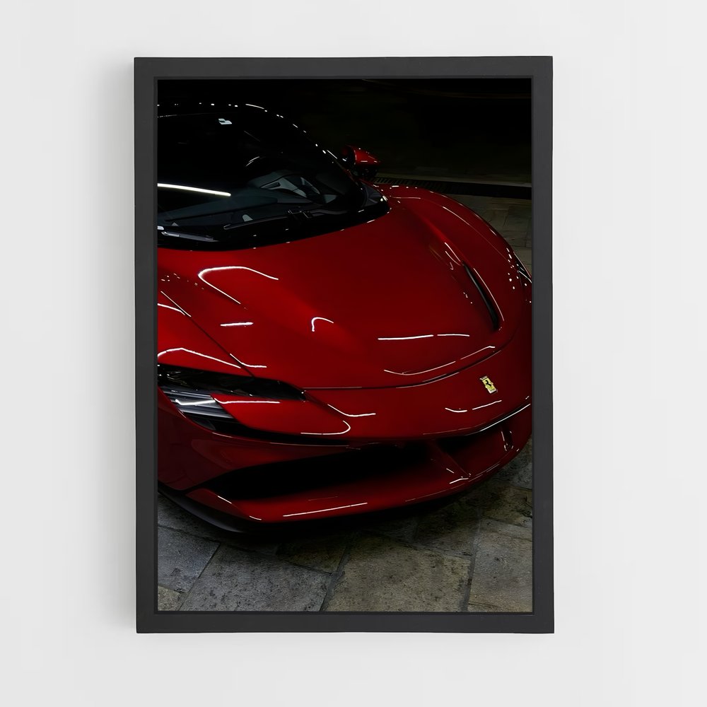 Poster Ferrari Rouge Éclatante – affiche Lamborghini (vue 2)